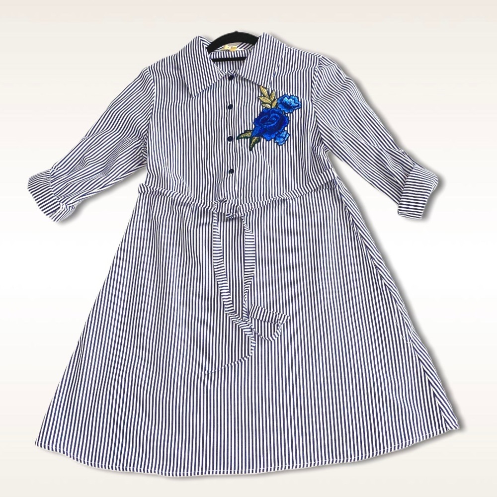Love Notes Stripped Shirt Dress size Small